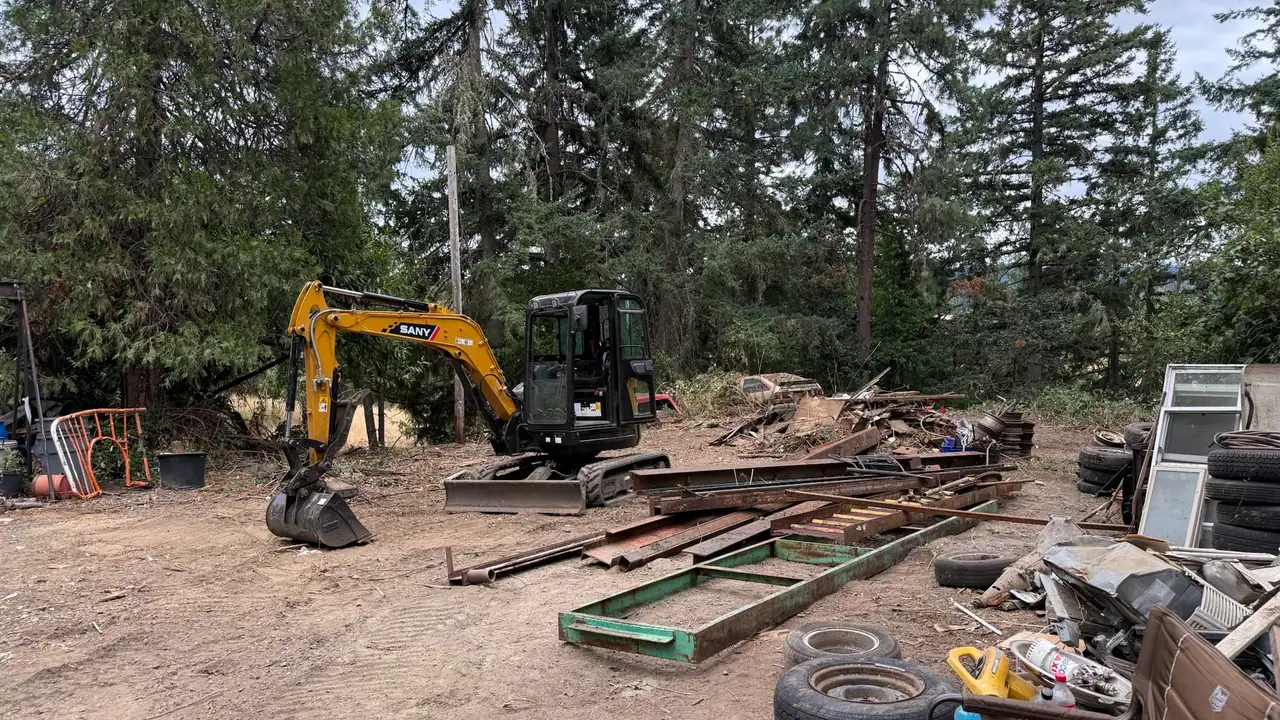 Crew performing a property cleanout in Eugene, Oregon